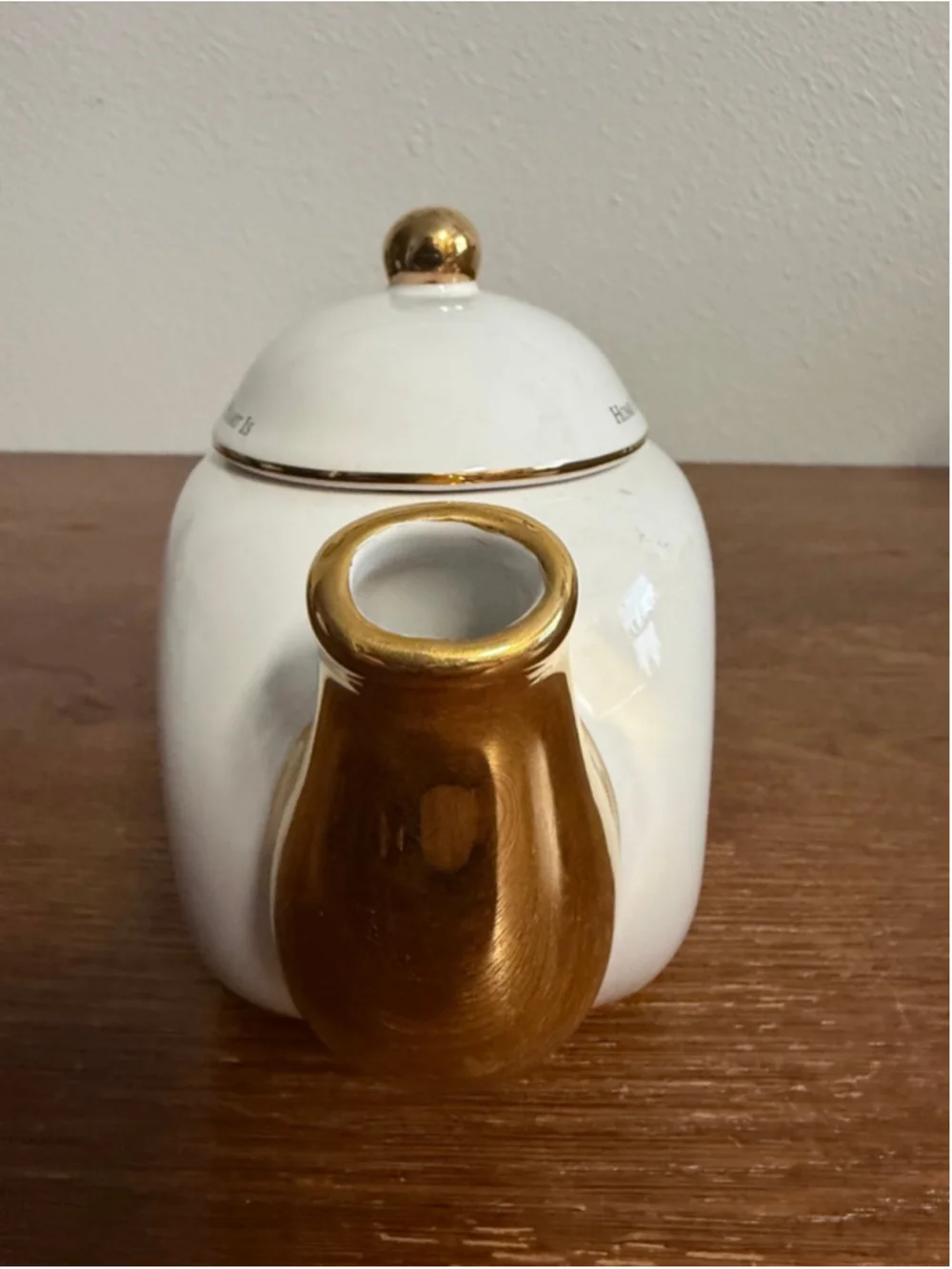 Thomas Kinkade Teapot Home Is Where The Heart Is II Teleflora Gold Trim Cottage